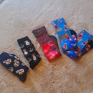 5 pairs of long various socks